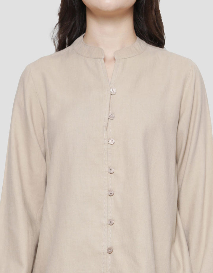 Triset Casual Collar Drawstring Blouse Wanita