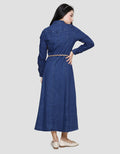 Triset Dress Denim Wanita