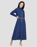 Triset Dress Denim Wanita