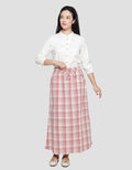 Triset Check Print Rok Wanita