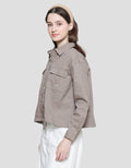 Triset Casual Double Pocket Jaket Wanita