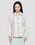 Triset Casual Checks Abs Blouse Wanita