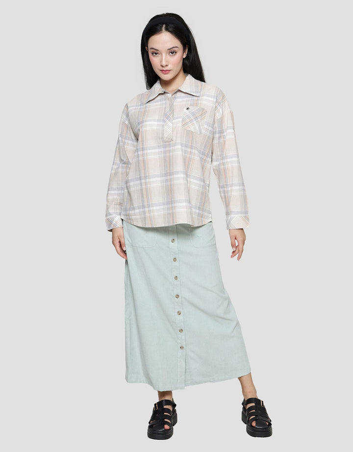 Triset Casual Checks Abs Blouse Women