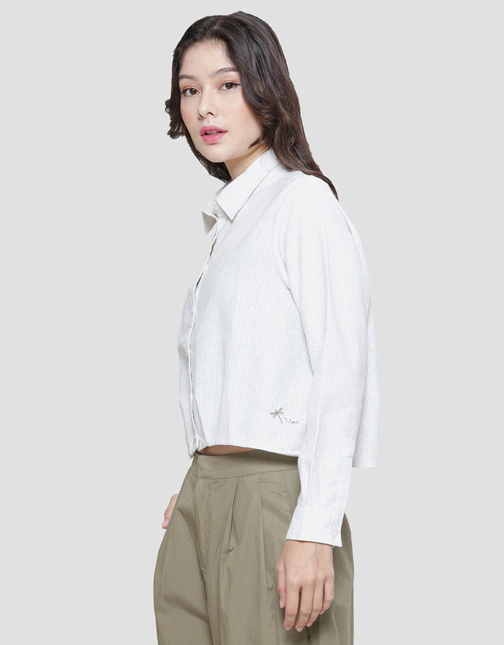 Triset Casual Crop Plain Blouse Wanita