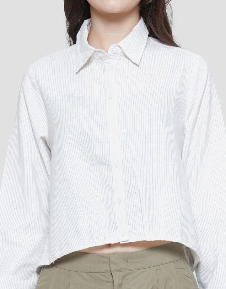 Triset Casual Crop Plain Blouse Wanita