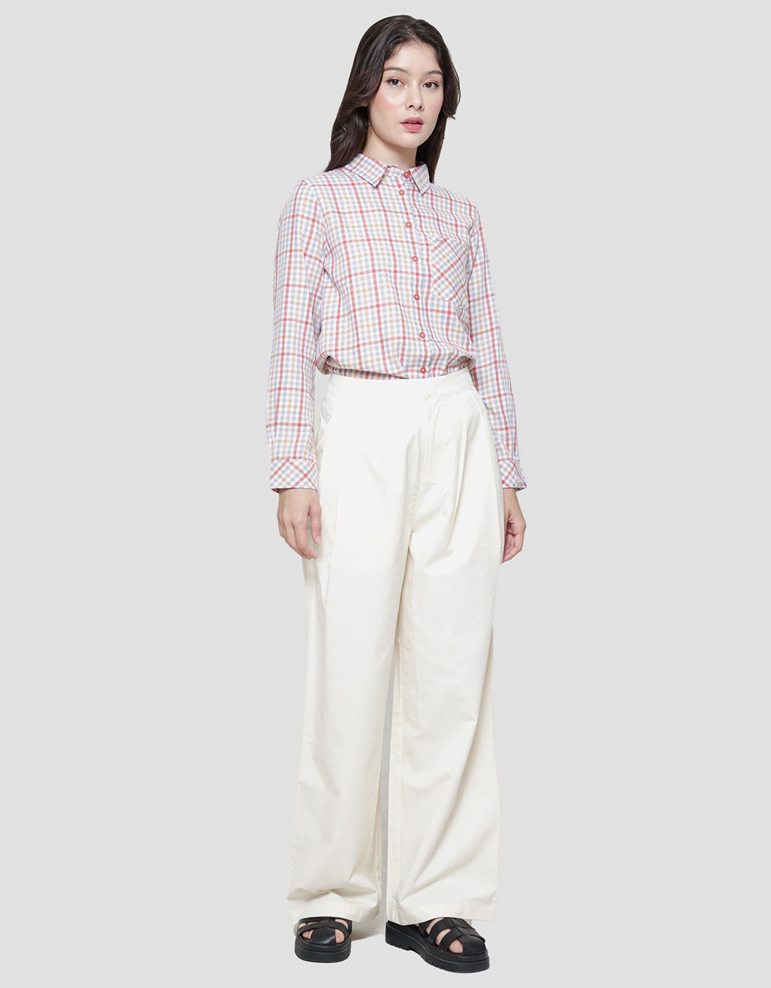 Triset Plain Look Women's Casual Long Pants
