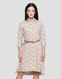 Triset Ladies Flower Print Dress Wanita