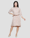 Triset Ladies Flower Print Dress Wanita