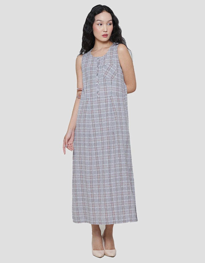 Women's Triset Sleeveless Plaid Look Dress