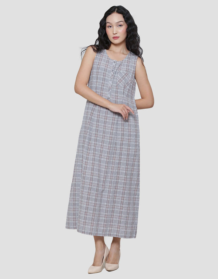 Women's Triset Sleeveless Plaid Look Dress