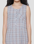 Women's Triset Sleeveless Plaid Look Dress