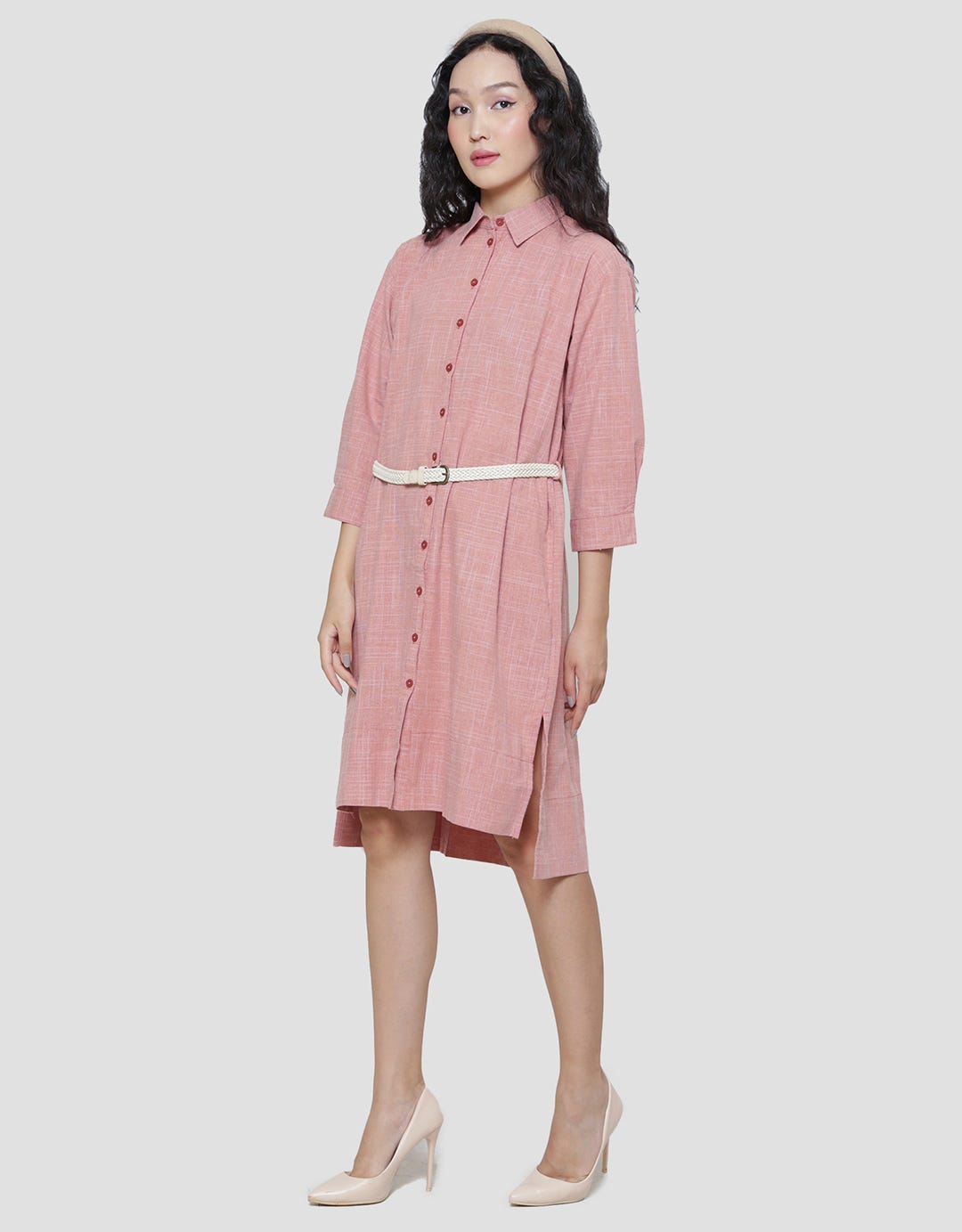 Triset Ladies Belt Dress Wanita