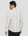 Watchout! Casual Plaid Motif Kemeja Lengan Panjang Pria