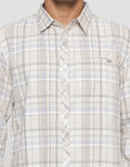 Watchout! Casual Plaid Motif Kemeja Lengan Panjang Pria