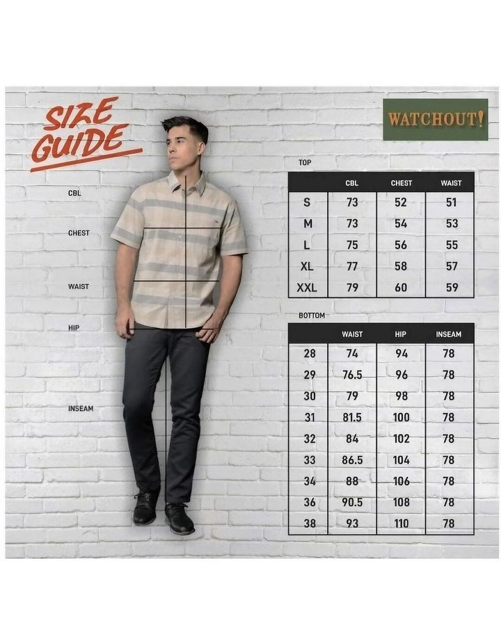 Watchout Motif Kemeja Pria