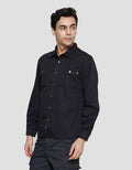 Watchout Jeans Pocket Kemeja Lengan Panjang Pria