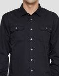Watchout Jeans Pocket Kemeja Lengan Panjang Pria