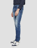 Watchout Jeans Skinny Fit Ripped Detail Celana Panjang Pria