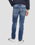 Watchout Jeans Skinny Fit Ripped Detail Celana Panjang Pria