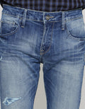 Watchout Jeans Skinny Fit Ripped Detail Celana Panjang Pria
