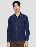 Watchout Jeans Denim Stitch Kemeja Pria