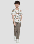 Little M Full Print Tiger Kaos Lengan Pendek Anak Laki-laki