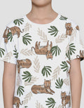 Little M Full Print Tiger Kaos Lengan Pendek Anak Laki-laki
