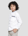 Little M Casual Solid Dobby Spider Boys Long Sleeve Shirt