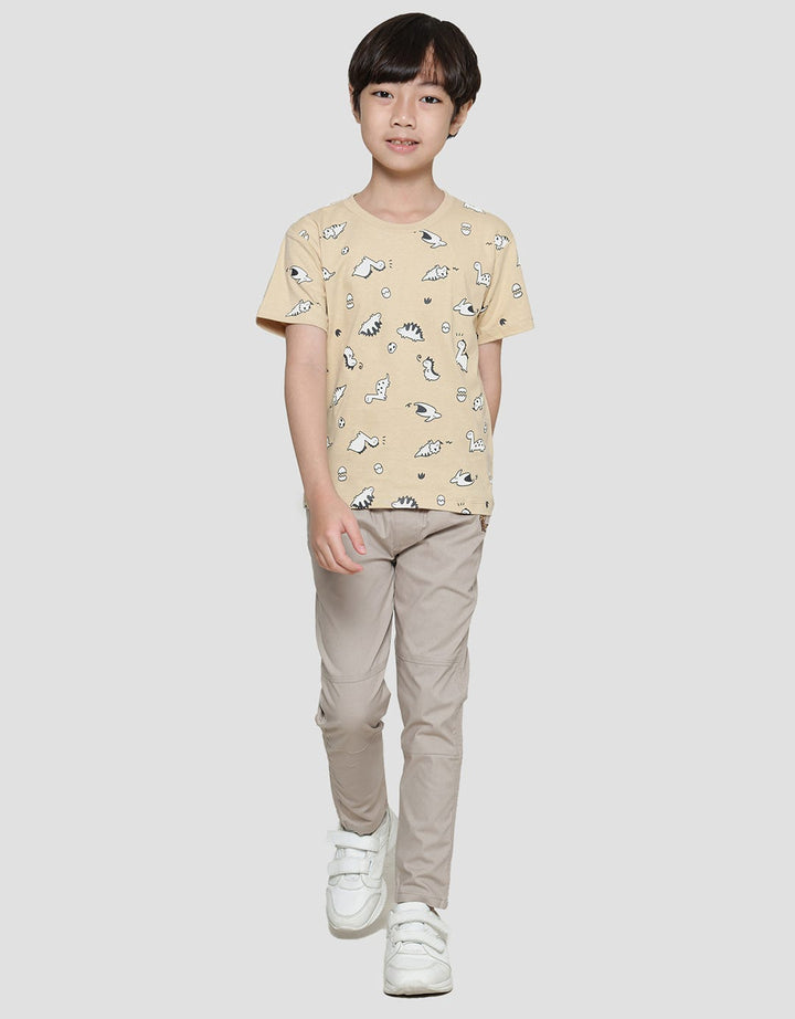 Little M Dino Fullprint Boys T-Shirt