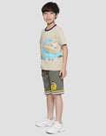 Little M Dino Boys Short Sleeve T-Shirt Application