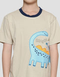 Little M Dino Boys Short Sleeve T-Shirt Application