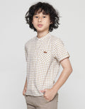 Little M Casual Checked Kemeja Koko Anak Laki-Laki