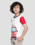 Little M Firetruck Boys Short Sleeve T-Shirt