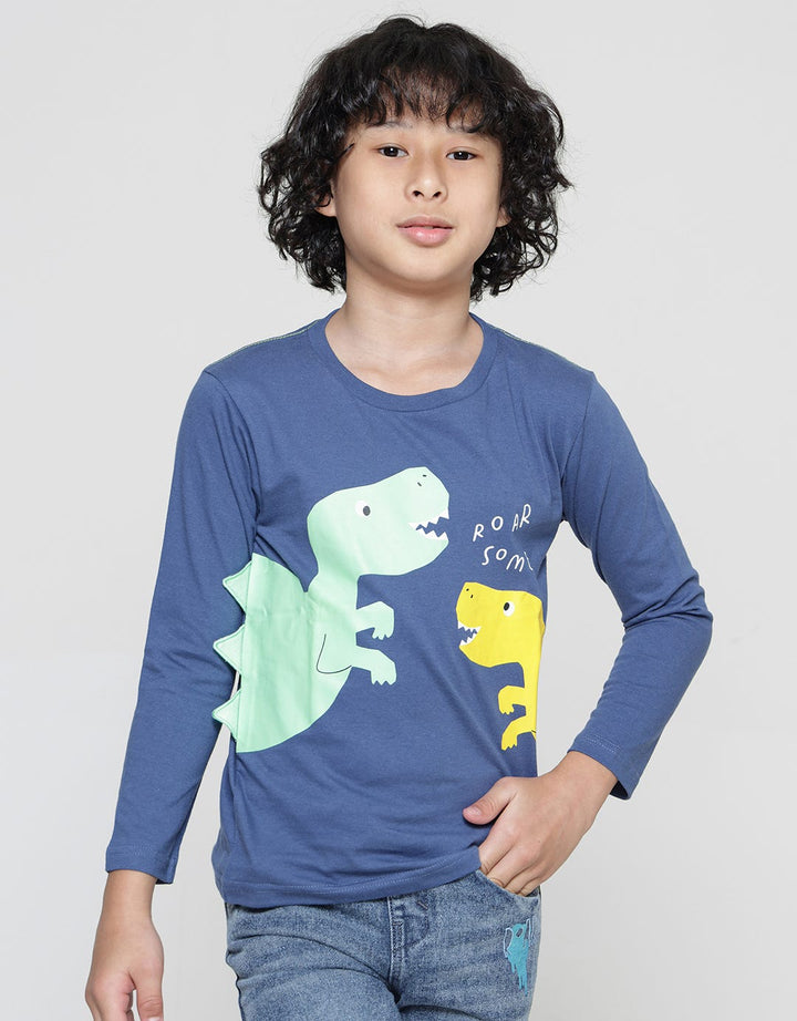 Little M Dino Patch Appli Boys T-Shirt