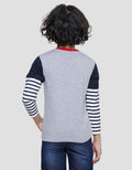 Little M Double Sleeve Airplane Long Sleeve T-Shirt for Boys