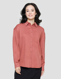 Nevada Woven Top Reg Rayon Twill Kemeja Lengan Panjang Wanita