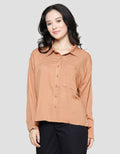 Nevada Rayon Twill Pocket Kemeja Wanita