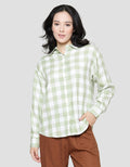 Nevada Check Rayon Twill Women's Long Sleeve Shirt