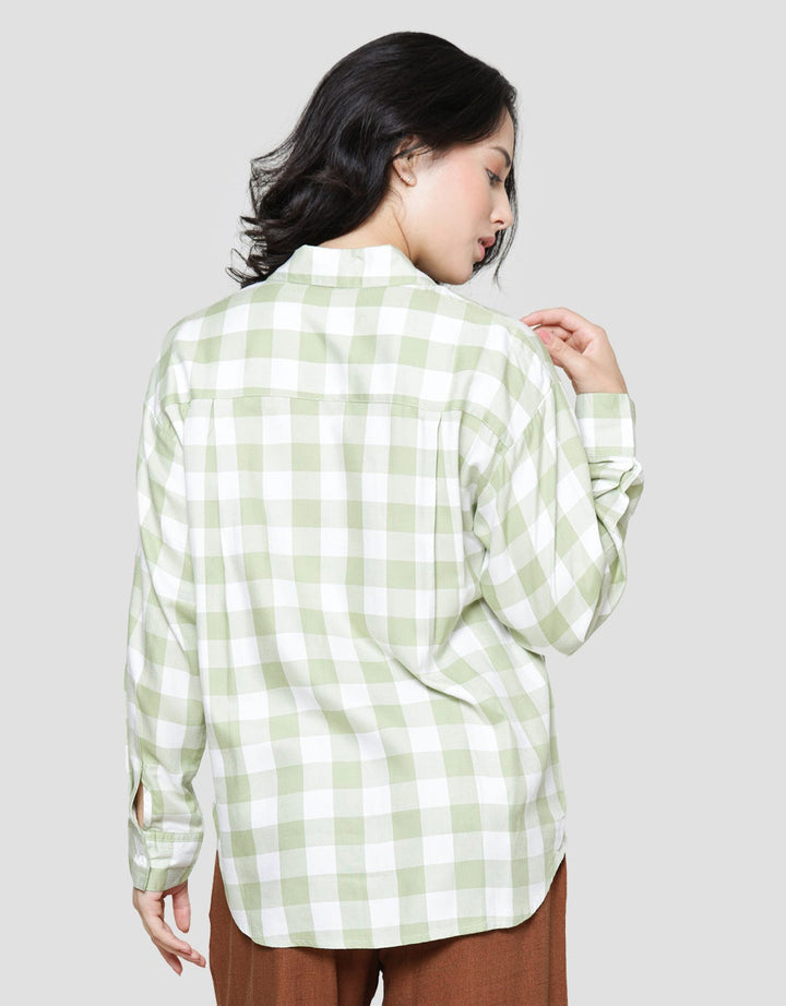 Nevada Check Rayon Twill Women's Long Sleeve Shirt