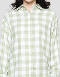 Nevada Check Rayon Twill Women's Long Sleeve Shirt