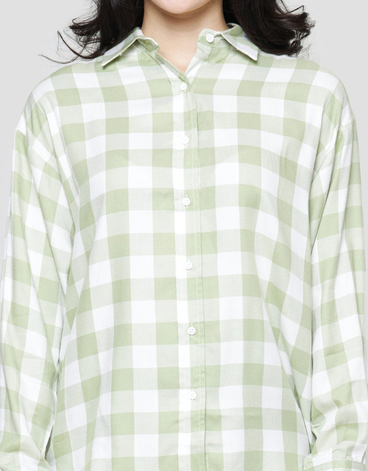 Nevada Check Rayon Twill Women's Long Sleeve Shirt