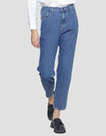 Nevada Celana Panjang Denim Bottom Mom Fit Wanita