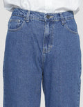 Nevada Celana Panjang Denim Bottom Mom Fit Wanita