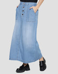 Nevada Denim Soft Rok Maxi Wanita