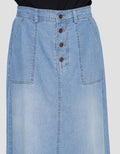Nevada Denim Soft Rok Maxi Wanita