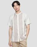 Cole Koko Lengan Pendek Yarndyed Pintu Pria