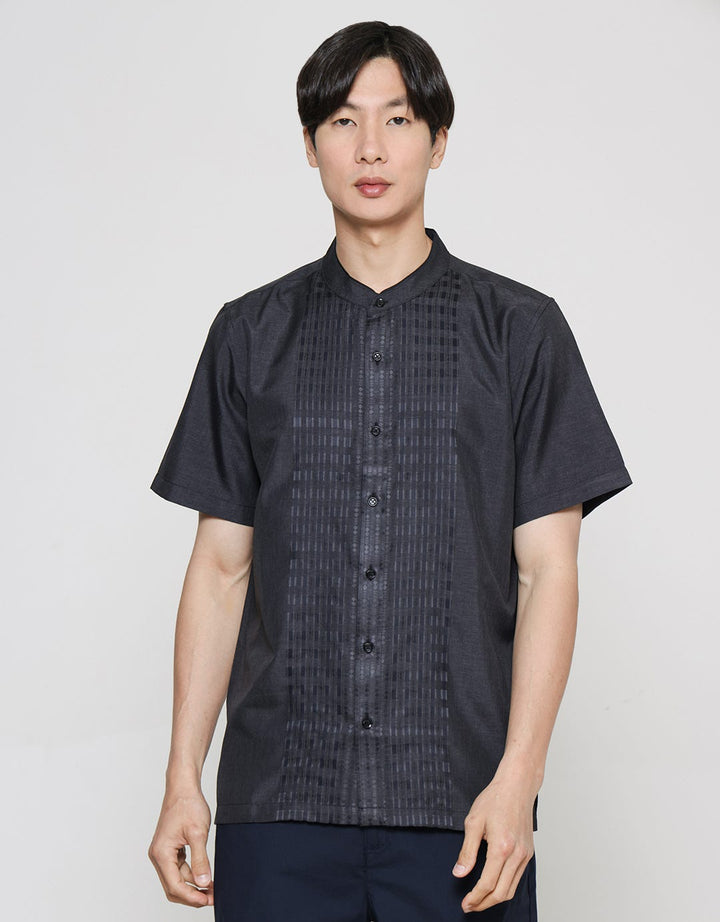 Cole Door Yarndyed Baju Koko Pria