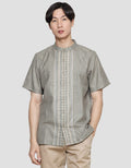 Cole Yarndyed Bordir Baju Koko Pria