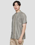 Cole Yarndyed Bordir Baju Koko Pria