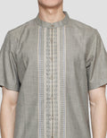 Cole Yarndyed Bordir Baju Koko Pria